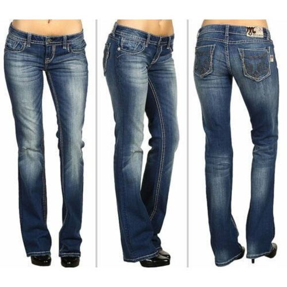 MEK DNM Women’s Blue Naxos Bootcut Jeans Size 28 - Picture 1 of 5